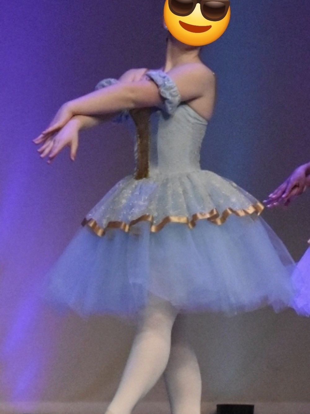 Revolution Dancewear SA Periwinkle Gold Ballet Tutu Costume RC26